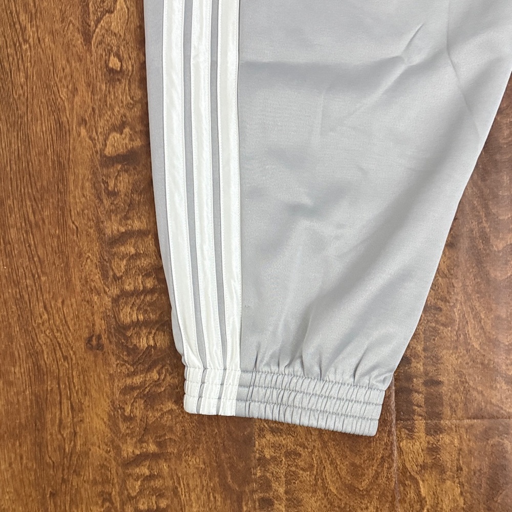 Adidas Light Gray Three-Stripe Joggers with White Logo Size XXL - Picture 9 of 16